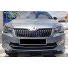 Передняя Lip накладка DPT V-1 (2015-2020, черный глянец) для Skoda Superb