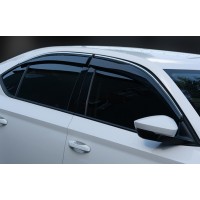 Ветровики с хромом SD (4 шт, Sunplex Chrome) для Skoda Superb 2016↗ гг