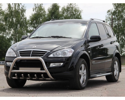 Кенгурятник WT003 (нерж) для SsangYong Action 2006+