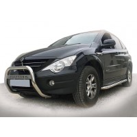 Кенгурятник WT005 (нерж) для SsangYong Action 2006+
