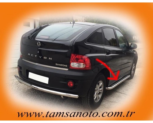 Бічні пороги Premium (2 шт., нерж) 60 мм для SsangYong Action 2006+