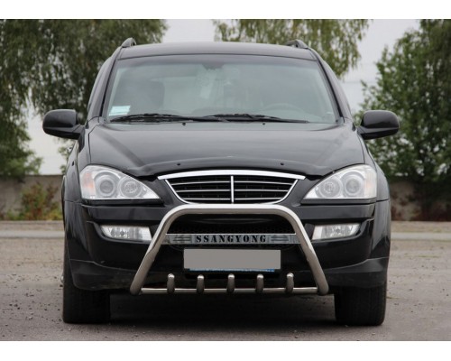 Кенгурятник WT004 (нерж) для SsangYong Action 2006+