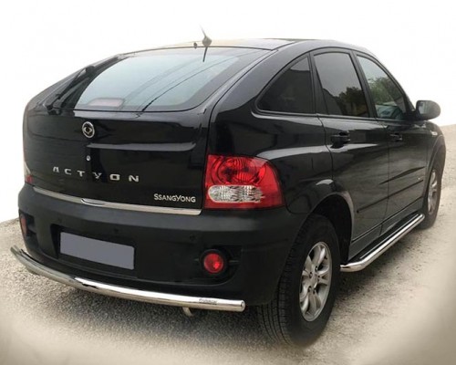 Задній захист AK002 (нерж) для SsangYong Action 2006+