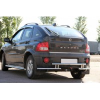 Задній захист AK005-2 (нерж) для SsangYong Action 2006+