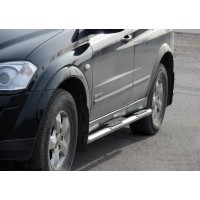 Бічні труби BB002 (2 шт, нерж.) для SsangYong Kyron 2008+