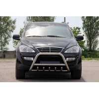 Кенгурятник WT003 (нерж) для SsangYong Kyron 2008+
