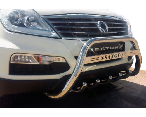 Кенгурятник WT004 (нерж) для SsangYong Rexton I 2001-2017