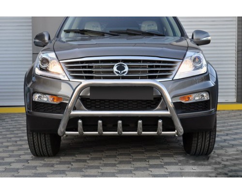Кенгурятник WT003 (нерж) для SsangYong Rexton I 2001-2017