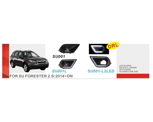 Противотуманки (2 шт, галогенные) для Subaru Forester 2013-2018