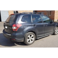 Бічні пороги Premium (2 шт., нерж.) Ø60 для Subaru Forester 2013-2018