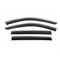 Ветровики с хромом Niken Luxury (4 шт) для Subaru Outback 2009-2014 гг