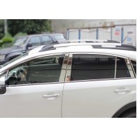 Молдинги дверных стоек Libao (4 шт, пласт) для Subaru XV 2011-2017
