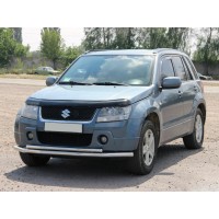 Передний двойной ус ST014 (нерж) для Suzuki Grand Vitara 2005-2014