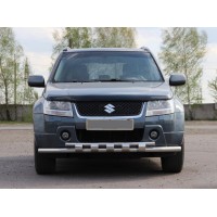 Передний ус ST015 (нерж) для Suzuki Grand Vitara 2005-2014