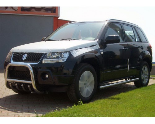 Кенгурятник QT006 (нерж.) для Suzuki Grand Vitara 2005-2014