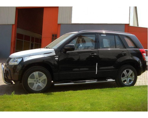 Боковые трубы BB002 (2 шт, нерж) для Suzuki Grand Vitara 2005-2014