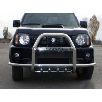 Кенгурятник з вусами QT007 (нерж) для Suzuki Jimny 1998-2018