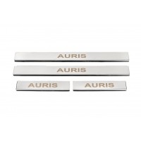 Накладки на пороги (4 шт, нерж) для Toyota Auris 2012-2018 гг