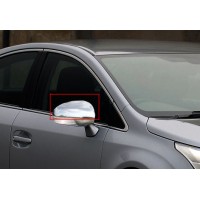 Накладки на дзеркала (2 шт., нерж) для Toyota Avensis 2009+