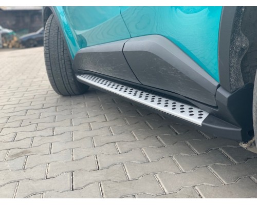 Toyota C-HR Боковые подножки Оригинал V1 (2 шт, алюм.) - 55395-11