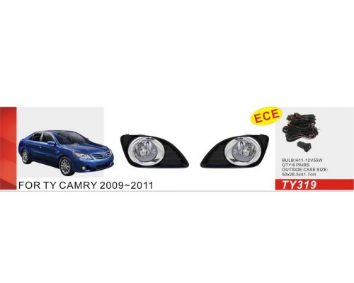Противотуманки 2009-2011 (2 шт, галогенные) для Toyota Camry 2007-2011 гг.