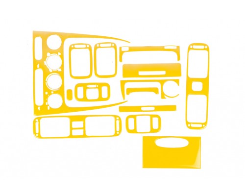 Накладки на панель 2000-2002 (желтый цвет) для Toyota Corolla 1998-2002