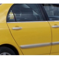 Наружняя окантовка стекол (4 шт, нерж.) для Toyota Corolla 2002-2007