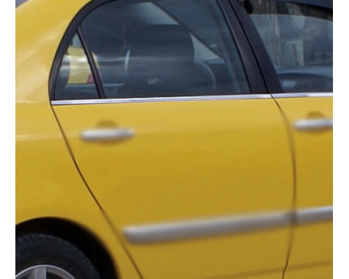 Наружняя окантовка стекол (4 шт, нерж.) для Toyota Corolla 2002-2007 - 48848-11