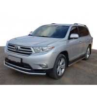 Передній захист ST014 (нерж.) d60/60 для Toyota Highlander 2008-2013