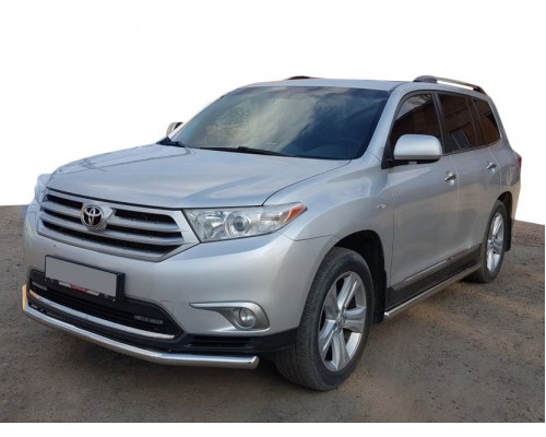 Передній захист ST014 (нерж.) d60/60 для Toyota Highlander 2008-2013