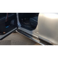 Бічні пороги Premium (2 шт., нерж.) Ø60 для Toyota Highlander 2008-2013
