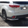 Задні куточки (2 шт, нерж) для Toyota Highlander 2014-2019