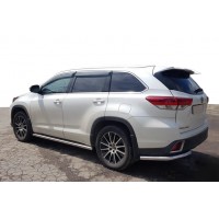 Задні куточки (2 шт, нерж) для Toyota Highlander 2014-2019