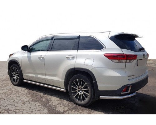 Задні куточки (2 шт, нерж) для Toyota Highlander 2014-2019