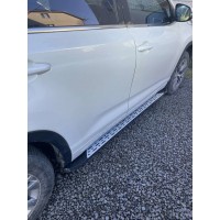 Пороги Оригінальний дизайн (2 шт, алюміній) для Toyota Highlander 2014+