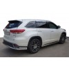 Задній захист AK005-2 (2 шт, нерж) для Toyota Highlander 2014-2019