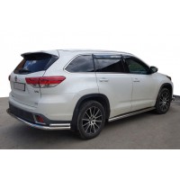 Задній захист AK005-2 (2 шт, нерж) для Toyota Highlander 2014-2019