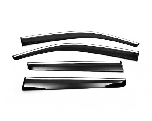 Вітровики з хромом (4 шт., Sunplex Chrome) для Toyota Hilux 2006-2015 - 80681-11