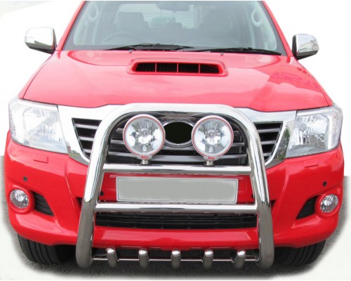 Кенгурятник QT007 (нерж.) для Toyota Hilux 2006-2015