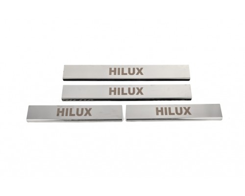 Накладка на пороги (4 шт, нерж) для Toyota Hilux 2015- гг