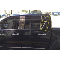 Накладки на задние дверные стойки (2 шт, нерж) для Toyota Hilux 2015+