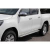 Бічні пороги KB001 (нерж) 60 мм для Toyota Hilux 2015+
