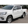 Бічні пороги KB001 (нерж) 60 мм для Toyota Hilux 2015+