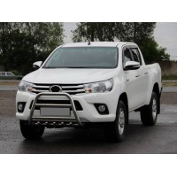 Передній захист QT008 (нерж) для Toyota Hilux 2015+