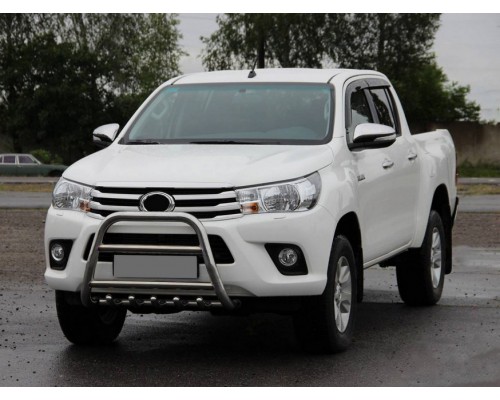 Передній захист QT008 (нерж) для Toyota Hilux 2015+