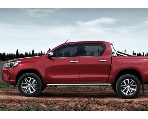 Окантовка стекол (4 шт, нерж) для Toyota Hilux 2015+