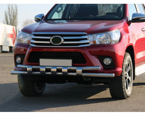 Передній захист ST015 (нерж) для Toyota Hilux 2015+