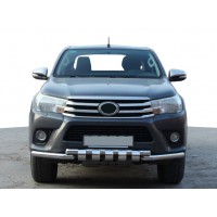Передній захист F3-34 (нерж.) для Toyota Hilux 2015+