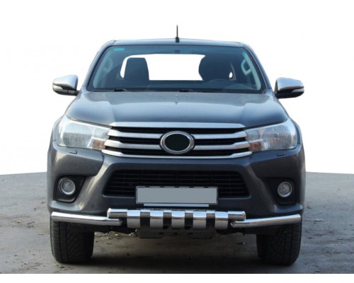 Передній захист F3-34 (нерж.) для Toyota Hilux 2015+