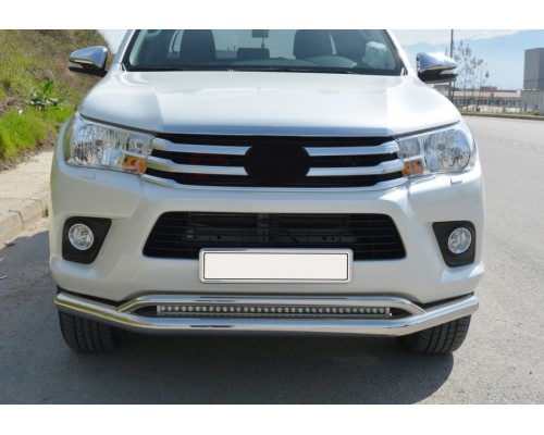 Передній ус подвійний Vegas (нерж) d76/42 мм для Toyota Hilux 2015+
